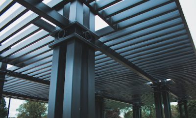 Example of aluminum composite panels used in cladding and roofing installations