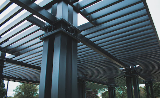 Example of aluminum composite panels used in cladding and roofing installations