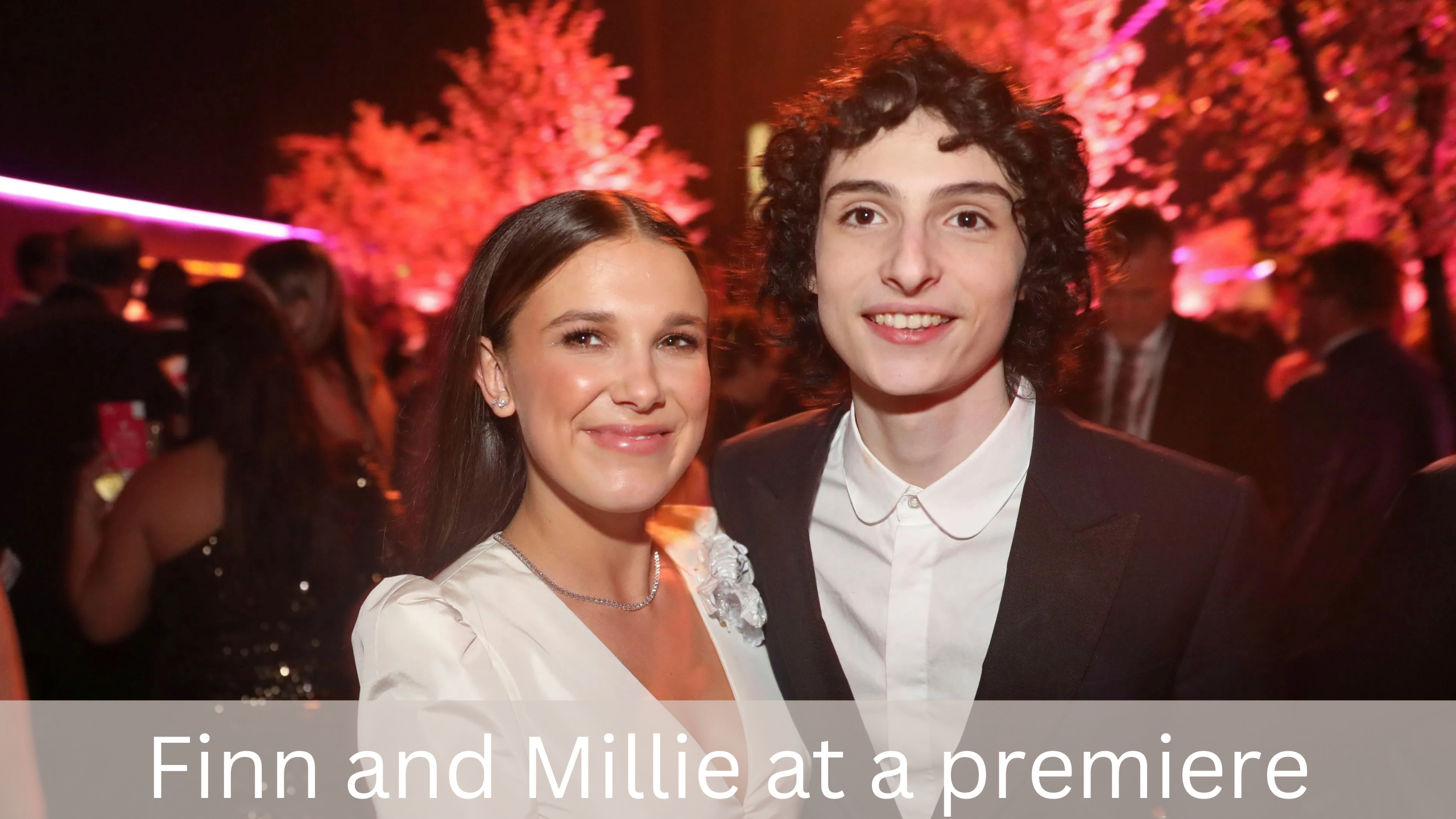 Finn and Millie at a premiere